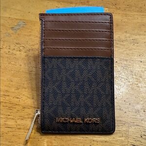 Michael Kors Brown and Black Card Holder